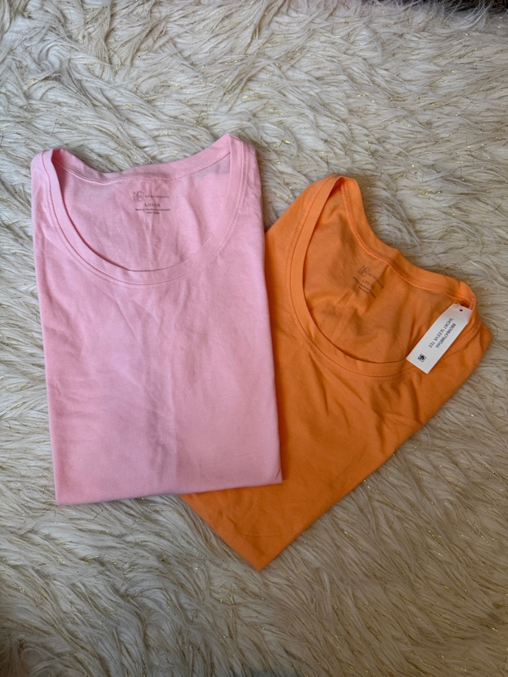 No Boundaries Pink and Orange Short Sleeve Tees